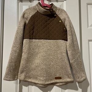 Girls pullover sweater with side snaps, size YL